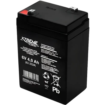 Image de Batterie au gel 6V 4Ah Xtreme Noir ALIMENTATION D&#039;ALARME/BATTERIE D&#039;ALARME