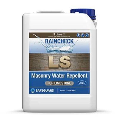 Image de Raincheck imperméabilisant Hydrofuge pour Façade Pierre Calcaire et Travertin 5 litres (17m2) liquide Imperméabilisant, Respirant Incolore 10 ans de Protection