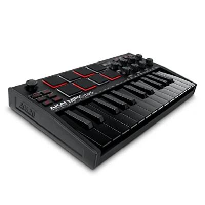Image de AKAI Professional MPK Mini MK3 Clavier MIDI USB Portable avec 25 Touches, 8 Pads et Logiciels