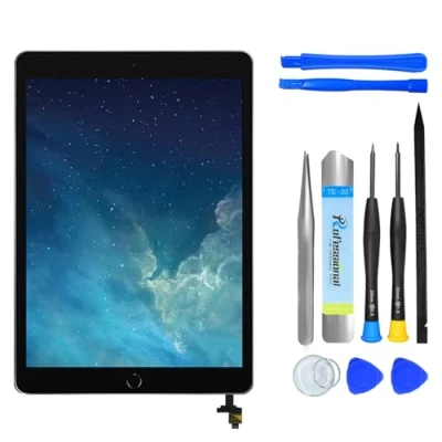 Image de NB+ Écran Tactile pour iPad Mini 1/2 Génération 7.9 de Remplacement 2012 2013 Digitizer Adhésif Pré installé,avec Bouton d&#039;accueil (modèle:A1432 A1455 A1489 A1490 A1491 (Noir)