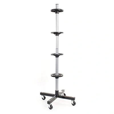 Image de WilTec Support de Rangement Mobile pour pneus Range Jantes Jusqu’à 225 mm Arbre à Garage Cave