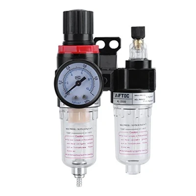 Image de Zerodis 1/4&quot; Filtre régulateur de Pression séparateur d&#039;huile piège d&#039;humidité compresseur l&#039;eau graisseur à air