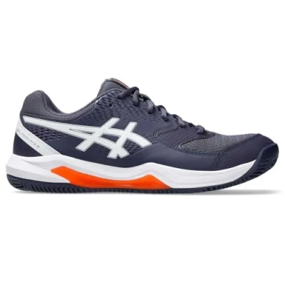 Image de ASICS Homme Gel Dedicate 8 Clay Sneaker, Indigo Brouillard/Blanc, 46 EU