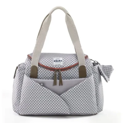 Image de BÉABA, Sac avec Grand espace à langer cocoon Sydney II, Modulable, Grande contenance, Rangements multiples, Pochette repas isotherme, Système attache poussettes, Anses transport, Gris corail
