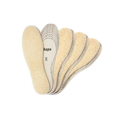 Image de Kaps 4 PAIR PACK WOOL WARM SHOE Insoles CUT TO SIZE Semelles, Taille: One Size, Beige