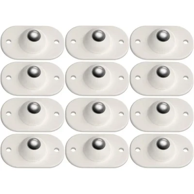 Image de Mini roulettes pivotantes universelles adhésives, roue de poulie auto adhésive, boîte rangement rotative à 360 degrés, p