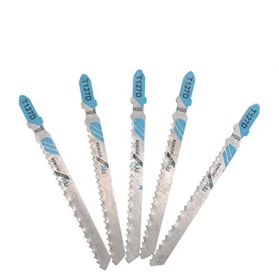 Image de BE TOOL Lot de 5 lames scie sauteuse T127D avec tige en T universelle pour couper du métal, bois, PVC et plus encore Compatible Bosch, Dewalt, Hitachi, Makita, Festool, etc