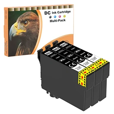 Image de LOSMANN D&amp;C Ink 3X Noir Cartouches d&#039;encre Compatibles pour Epson 503 XL Expression Home XP 5200 5205 XP5200 XP5205, Workforce WF 2960 2965 WF2960 WF2965 2960DWF 2965DWF