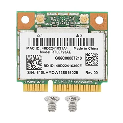 Image de Carte WiFi Bluetooth, Réseau sans Fil RTL8723AE 300M + Adaptateur Bluetooth4.0 Demi Mini PCI E WLAN