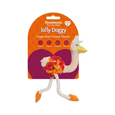 Image de Rosewood Jouet Autruche Robuste aux Textures Multiples pour Chien 26 cm Taille Petit