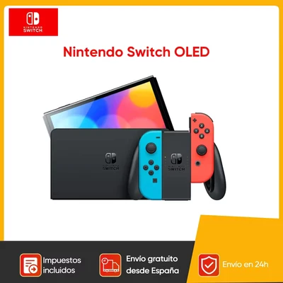 Image de Console Nintendo Switch (modèle OLED) : Nouvelle version, Couleurs Intenses, Ecran 7 pouces avec un Joy Con Blanc