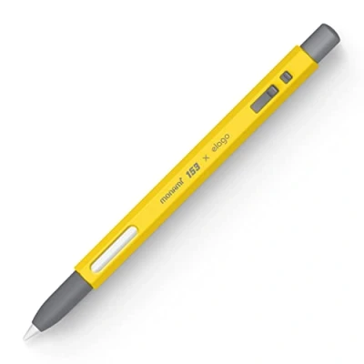 Image de elago x MONAMI Coque Pencil Compatible avec Apple Pro, 2e Génération, Silicone Durable, Design Classique, la Charge Magnétique (Jaune)