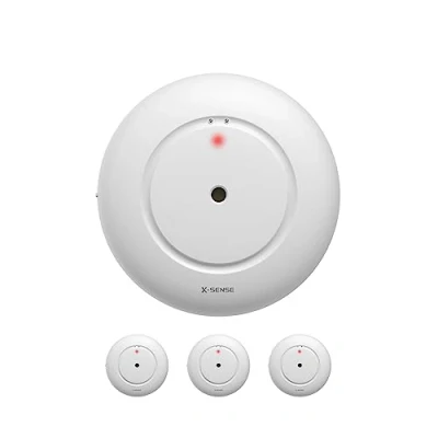 Image de X Sense Indépendant Détecteur de Fuite d&#039;eau, Mini Capteur d&#039;Inondation avec Alarme Audio 110 DB, Fonctionne sur Piles, pour Cuisines, Caves, Lavabos, Réservoirs et Piscines, WS01, Lot 3
