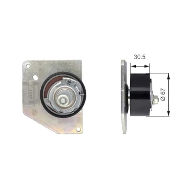 Image de GATES T43207 Poulie tendeur, courroie crantée Tru Power RENAULT: SCENIC 3, MEGANE 3 Coupe