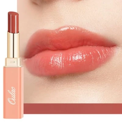 Image de Oulac Rouge à Lèvres Abricot Soin des Hydratant &amp; Brillant, Effet Juteux Tenue Précise, Teint Naturel Éclatant, Texture Crème Fondante, Confort Végétal, 16 Apricot Crush