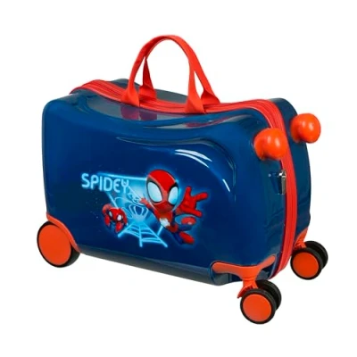 Image de Undercover Spiderman Reis Trolley Ride on, Multicoloured, Hard Shell with Swivel castors