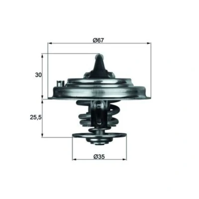 Image de MAHLE ORIGINAL TX 34 87D Thermostat d&#039;eau 87 avec joint d&#039;étanchéite AUDI: A6 C5 Berline, A4 B5 Avant