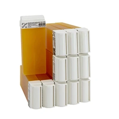 Image de EpilWax Roll On Cire Epilation au Miel Jambes, Aisselles, Corps Facile à étaler et Retirer Lot de 12 Recharges/Cartouches 100 ml