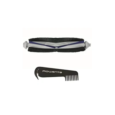 Image de Rowenta Brosse turbo poils animaux et brossette, Compatibles avec les aspirateurs robot Explorer 40 Noir/Gris