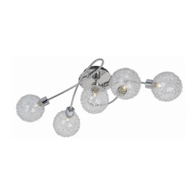 Image de Lindby Plafonnier Ticino à intensité variable (Moderne) en Argent Métal e. a. pour Couloir (à 5 lampes, G9), Luminaire Plafonnier, Lampe Plafond, Eclerage Eclairage Interieur