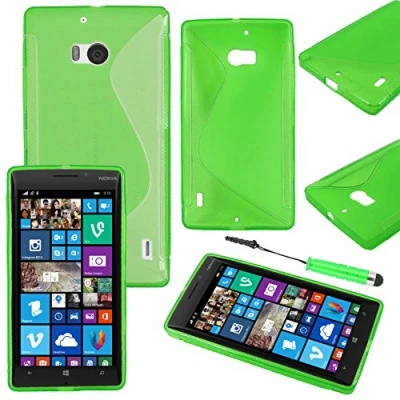 Image de ebestStar Coque Compatible avec Nokia Lumia 930 Etui Housse Silicone Gel TPU Souple Motif S Line + Mini Stylet, Vert [Appareil: 137 x 71 9.8mm, 5.0&#039;&#039;]