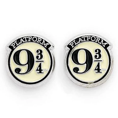 Image de HARRY POTTER Platform 9 3/4 Femme Set de Boucles d&#039;oreilles Noir/Argent Alliage Zinc