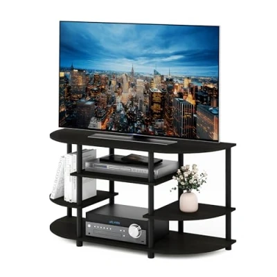 Image de Furinno Jaya Simple design Meuble pour Téléviseur d&#039;Angle, Bois, Espresso/Noir, One Size