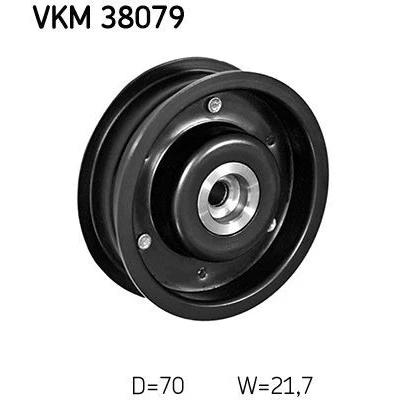 Image de SKF VKM 38079 Galet Enrouleur MERCEDES BENZ: Classe C Berline, SL Cabriolet, Vito Mixto