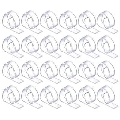 Image de 24 Pièces Clips Nappes en Plastique, Pinces à Nappe Clair de Support pour Fête Picnic