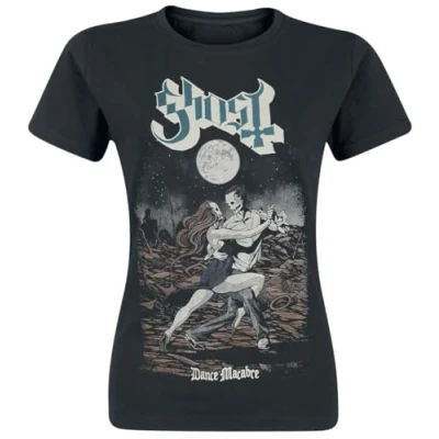 Image de Ghost Dance Macabre Femme T Shirt Manches Courtes Noir S 100% Coton Regular/Coupe Standard