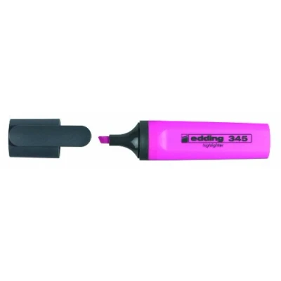 Image de edding 345 surligneurs rose 10 stylos Pointe biseautée 2 5 mm parfait pour des marquages et surlignages lumineux de textes notes