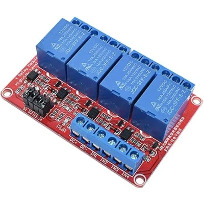 Image de PENGLIN Module avec optocoupleur, haut ou bas niveau gâchette carte d’extension pour raspberry pi Arduino (1PCS 12V Relais 4 canaux)