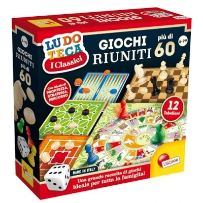 Image de Lisciani Giochi 57023 Riuniti Ensemble de Plus 60 Jeux société, Multicolore