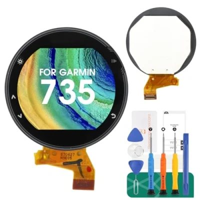 Image de Écran LCD de rechange pour montre connectée Forerunner 735 XT 735XT (gris)