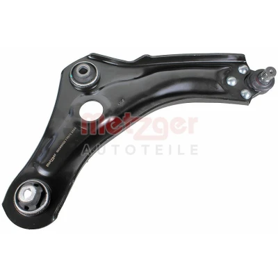 Image de METZGER 58189002 Bras de suspension avec support en caoutchouc, rotule Essieu avant droit, inférieur barre oscillant transversal