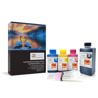 Image de Blue Swan 550ml Encre de Recharge pour Cartouches Canon PG 545, CL 546, 545XL, 546XL, Compatible avec MX495, TR4550, TS3350, TS3150, TR4551, MG2550s, MG2555s, TS3151, MG3050, MG2950, TS205