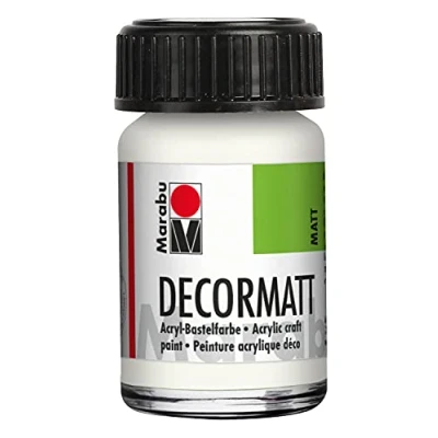 Image de Marabu Peinture Acrylique &quot;Decormatt&quot; Flacon 15 ml Blanc