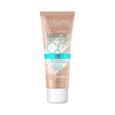 Image de Fond de teint multifonctionnel Eveline Cosmetics Magical Color Correction CC, 30 ml, n 52, beige moyen