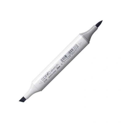Image de COPIC Sketch C 10, Cool Gray No. Twin Marker avec une pointe moyenne et pinceau