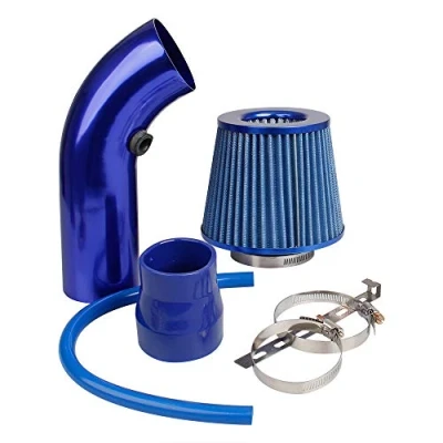 Image de CarBole Filtre d&#039;admission d&#039;air Froid,Filtre à Air Sport Universel Refroidissement Kit,Filtre d&#039;entrée de Voiture Système pour (Bleu)