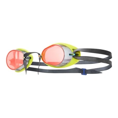 Image de Tyr Rockets 2.0 Miroir Lunettes de Natation Mixte Adulte, Rouge/Jaune Fluo/Noir