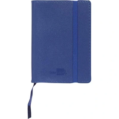 Image de Liderpapel LD09 Cahier imitation cuir A6 120 feuilles 70 g/m² Index bleu