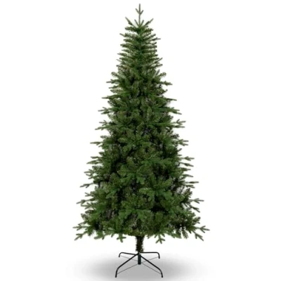 Image de Uten Sapin de Noël Artificiel 180 cm, Réaliste PE Arbre Décoration Intérieur, 628 Aspect Naturel Branches en PVC &amp; PE, Charnière, 2 Styles, Base Métal, Réutilisable