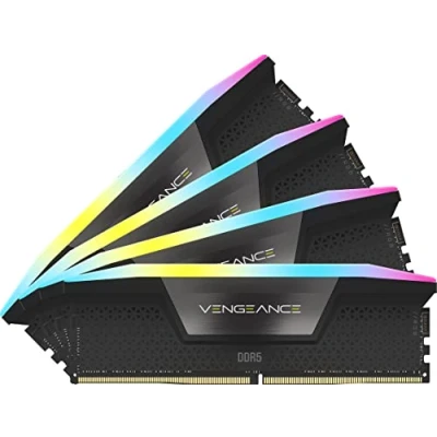 Image de CORSAIR VENGEANCE DDR5 RAM 64Go (4x16Go) 6400MHz CL32 Intel XMP Compatible iCUE Mémoire d&#039;Ordinateur Noir (CMK64GX5M4B6400C32)