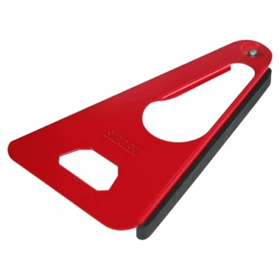 Image de Westmark ouvre bouteille multifonction avec lèvre en caoutchouc verre et bouteille/ouvre couvercle pratique, longueur : 17 cm, acier/caoutchouc, Rouge, 1049227R