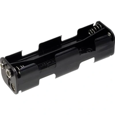 Image de TRU COMPONENTS BH 382B Lot de 8 supports piles Mignon (AA) à bouton pression