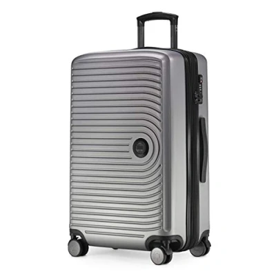 Image de Hauptstadtkoffer Mitte Valise Rigide de Taille Moyenne, TSA, 4 Roulettes, Bagage en Soute avec Extension Volume 8 Cm, 68 88 L, Argent Mat