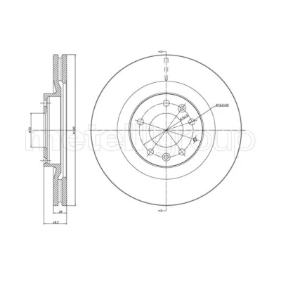 Image de METELLI Disque de frein MAZDA: CX 7, 9 320,0mm 28,0mm 5 72,0mm ventilé peint 23 1306C EH143325XA,TD133325X Disques frein,
