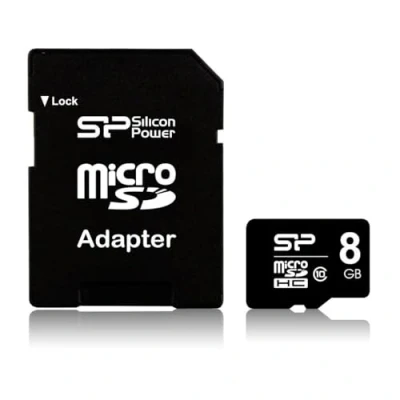 Image de Silicon Power sp008gbsthbu1 V10 SP Carte mémoire 8 Go Classe 4