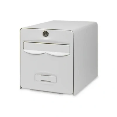 Image de BURG WÄCHTER Boîte aux Lettres Agréée La Poste, 2 Portes, 509 BL BALthazar, Blanc, en Acier Galvanisé, Avec Porte à Ouverture Totale et Stop Courrier (Porte bloquée 120)